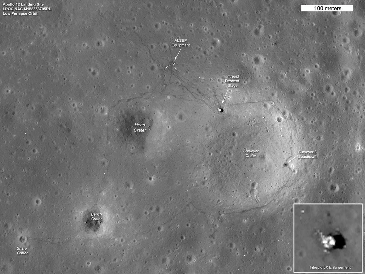Spuren von Apollo 12