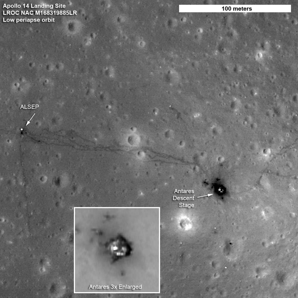 Spuren von Apollo 14