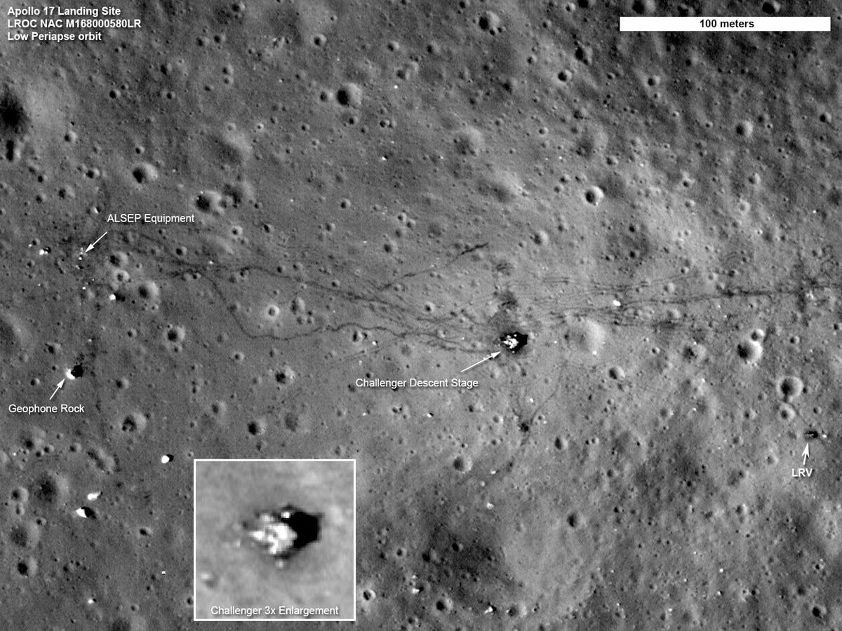 Spuren von Apollo 17