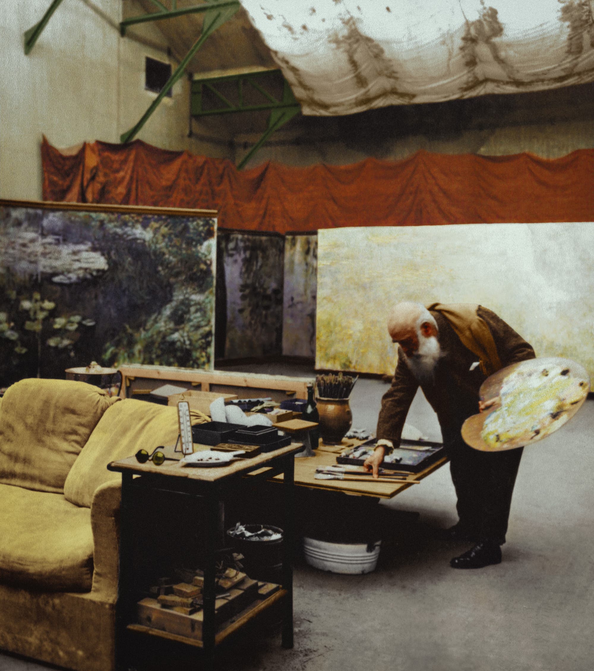Claude Monet in seinem Atelier