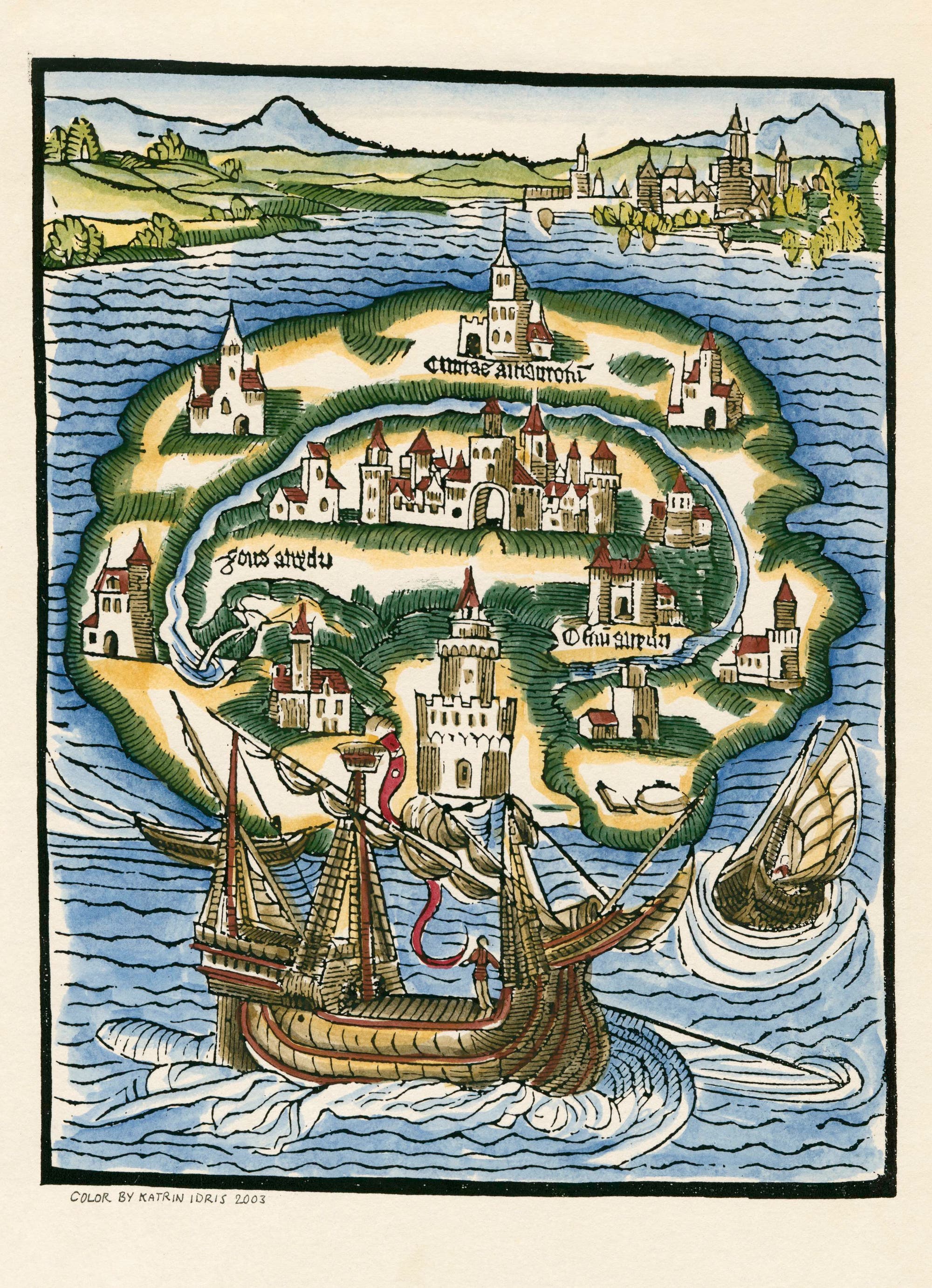 Karte der Insel Utopia