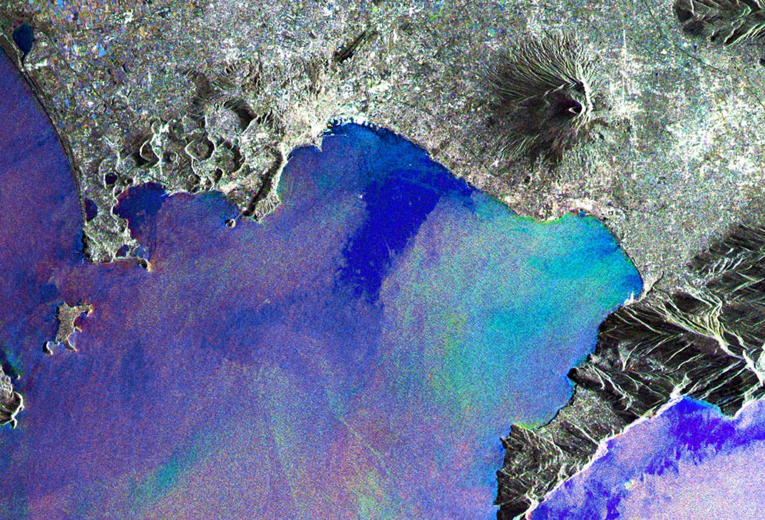 Radarbildaufnahme von Neapel und Umgebung