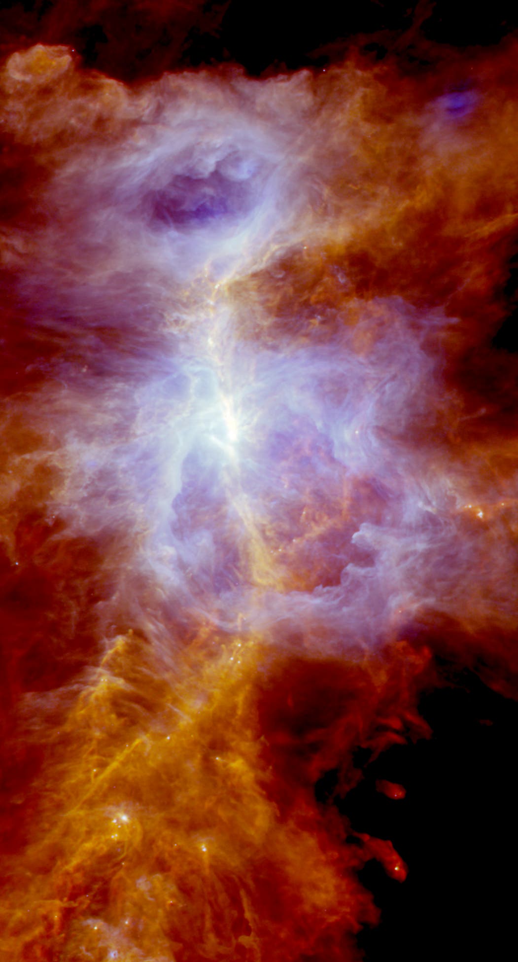 Der Orionnebel im Blick von Herschel (Panoramabild)