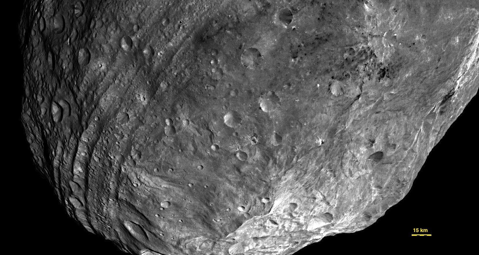 Die südliche Hemisphäre von Vesta