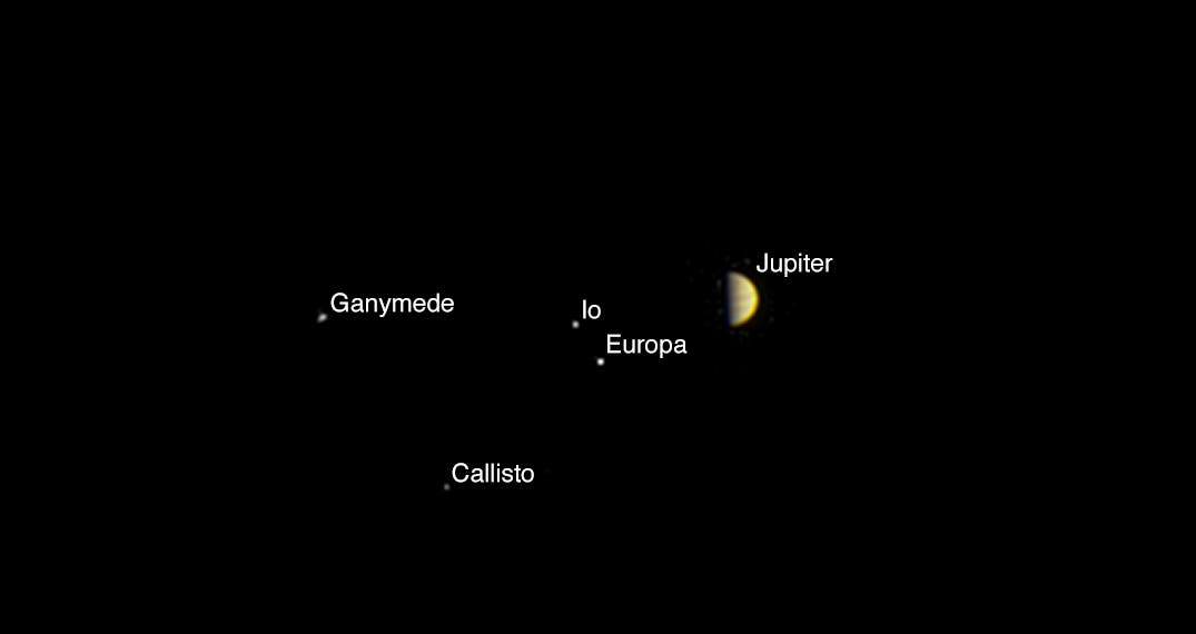 Jupiter mit Monden am 21. Juni 2016