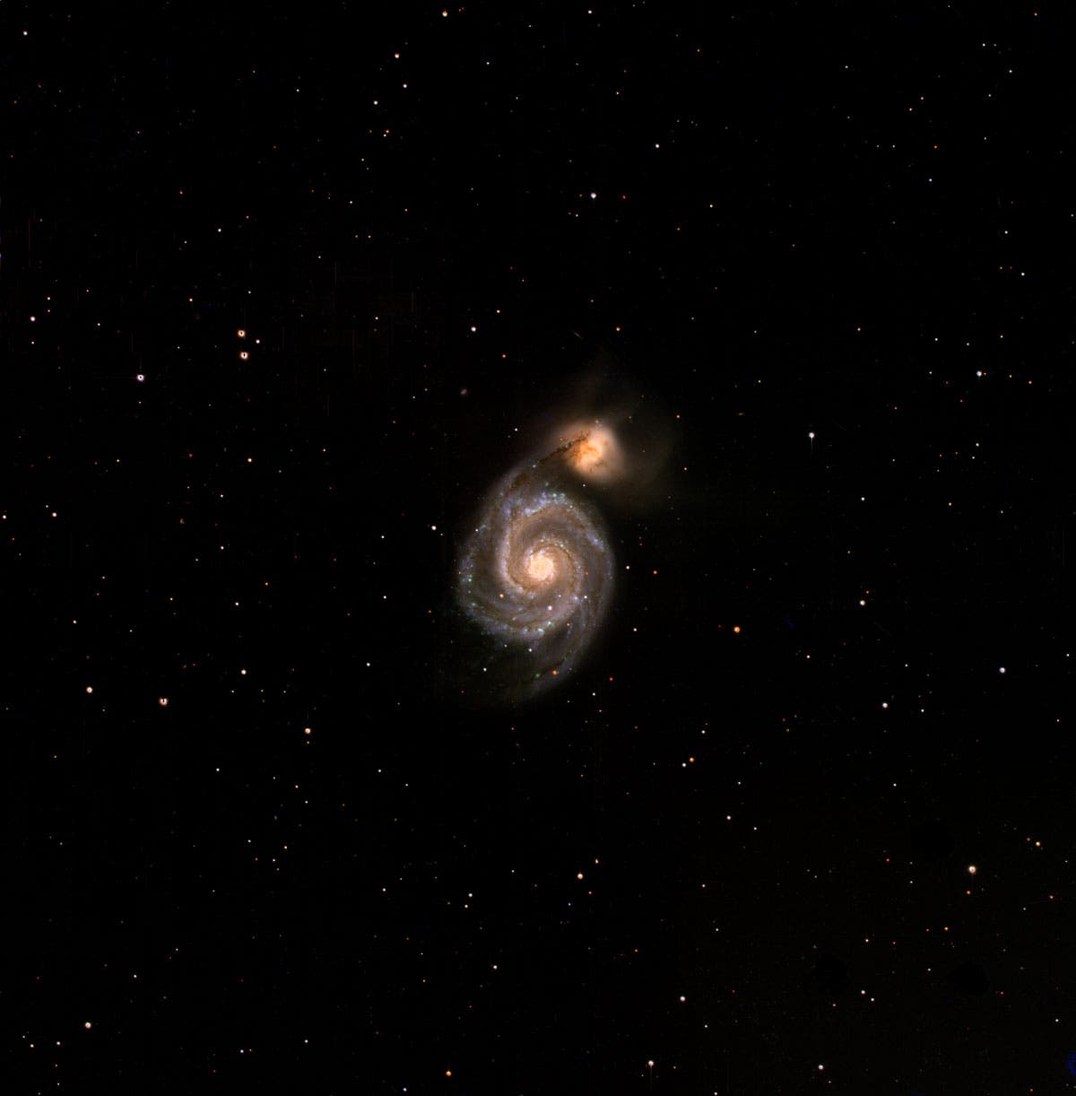 Die Galaxie Messier 51 im Blick von Pan-STARRS1