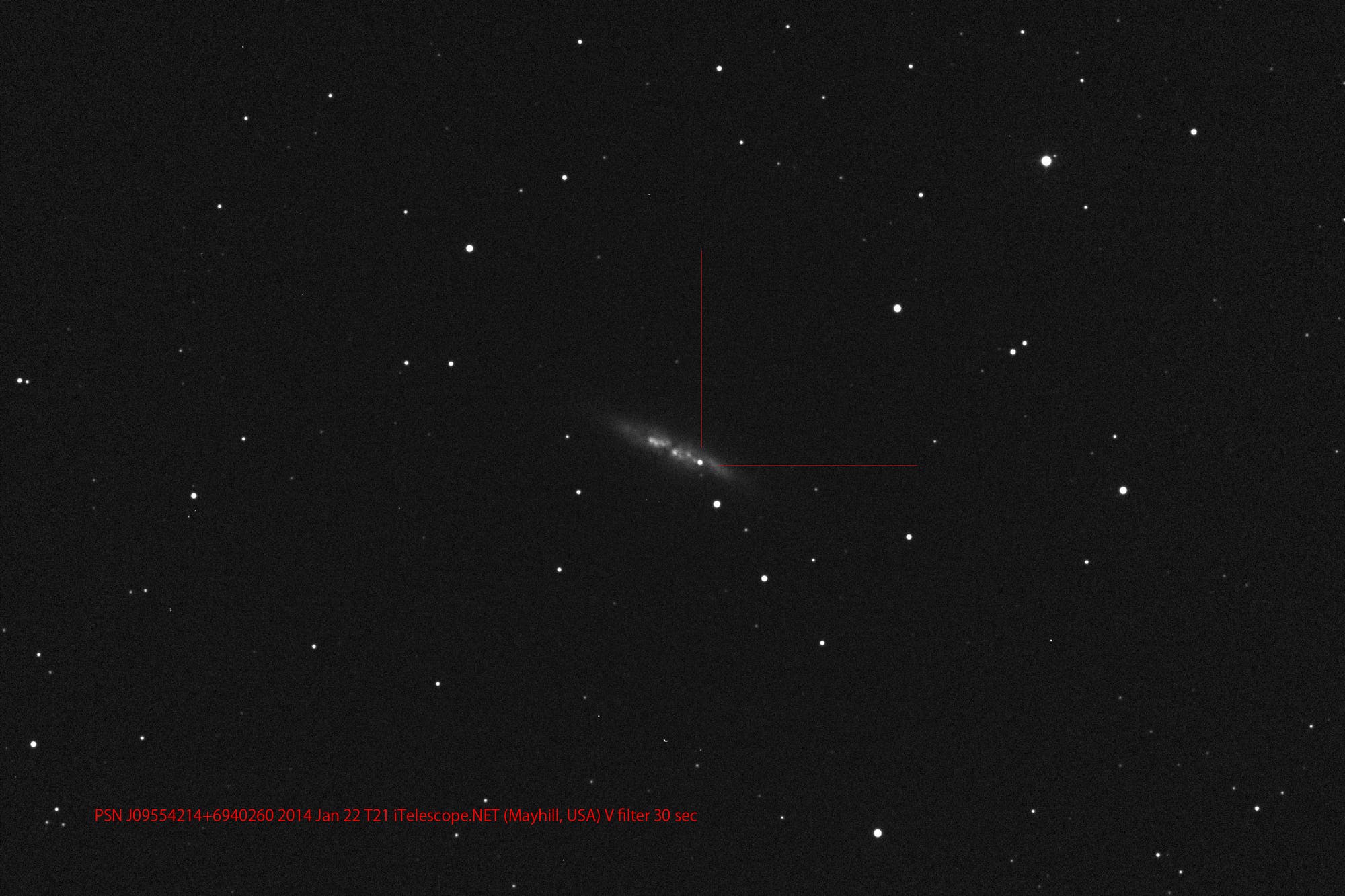 Die Supernova in Messier 82 am 22. Januar 2014