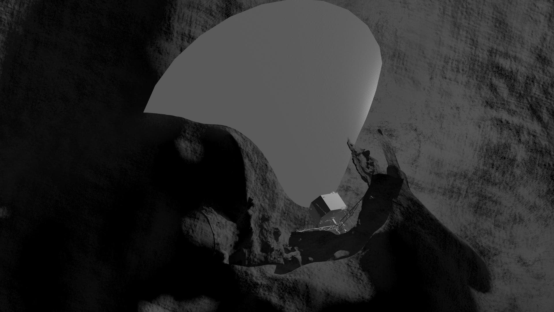 Die Lage von Philae auf dem Kern des Kometen 67P/Tschurjumow-Gerasimenko