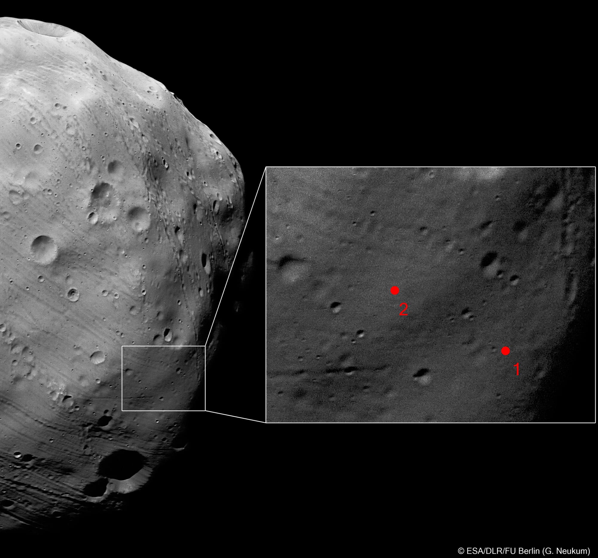 Landeplätze von Phobos-Grunt