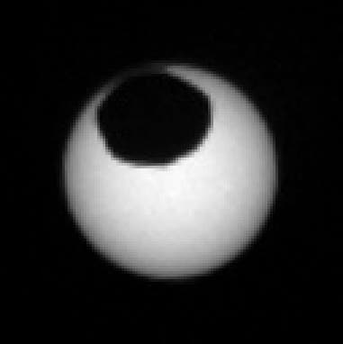 Phobos passiert die Sonne