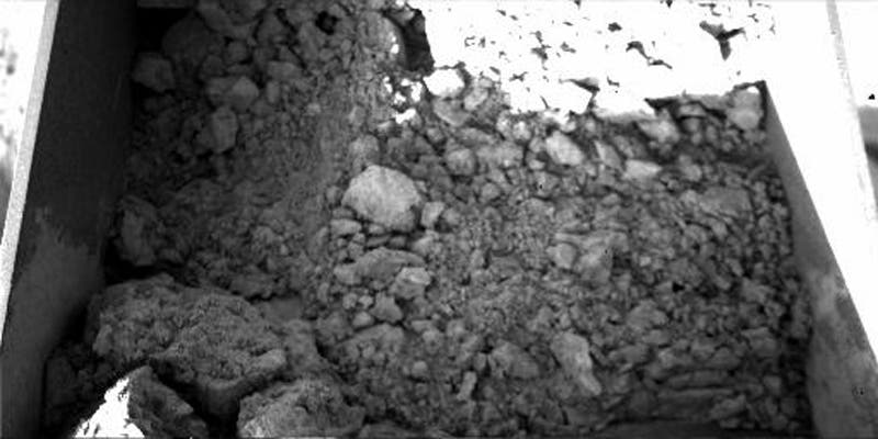 Marsboden in der Grabschaufel von Phoenix