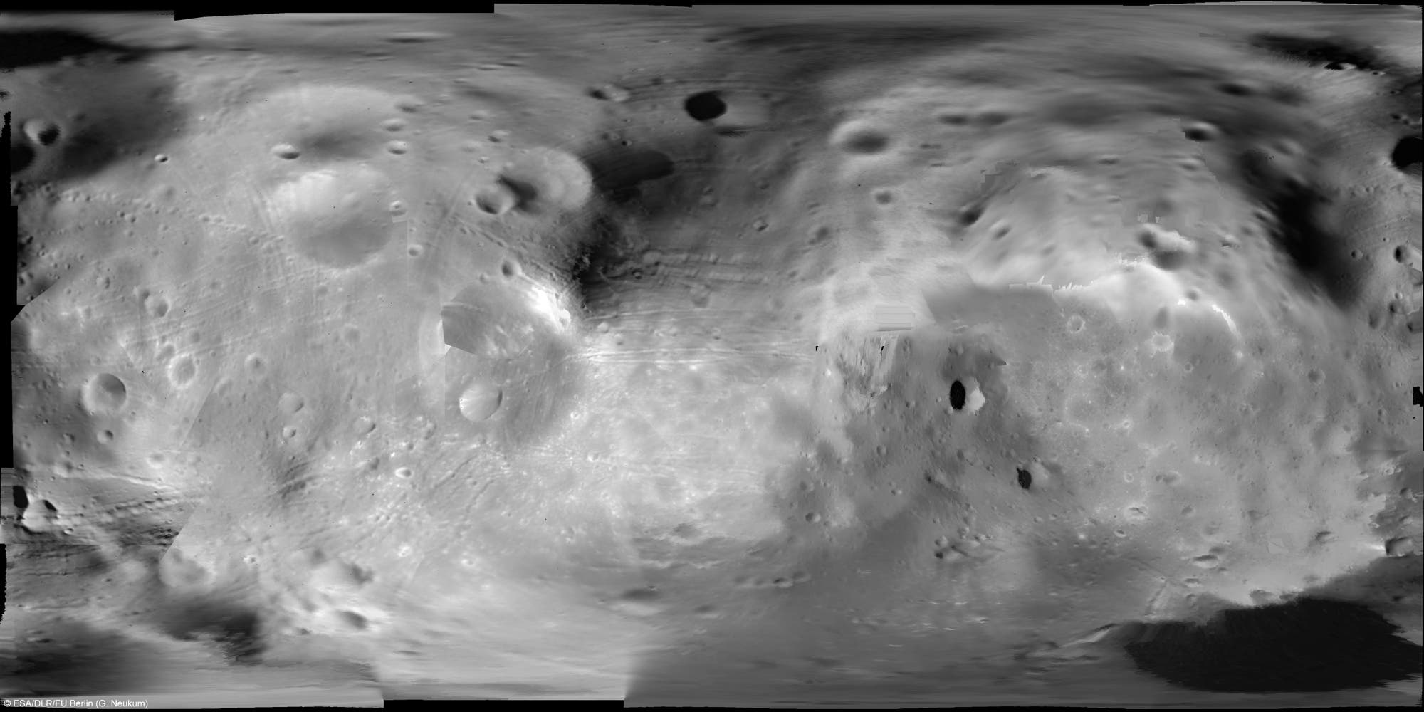 Erste vollständige Karte des Marsmonds Phobos