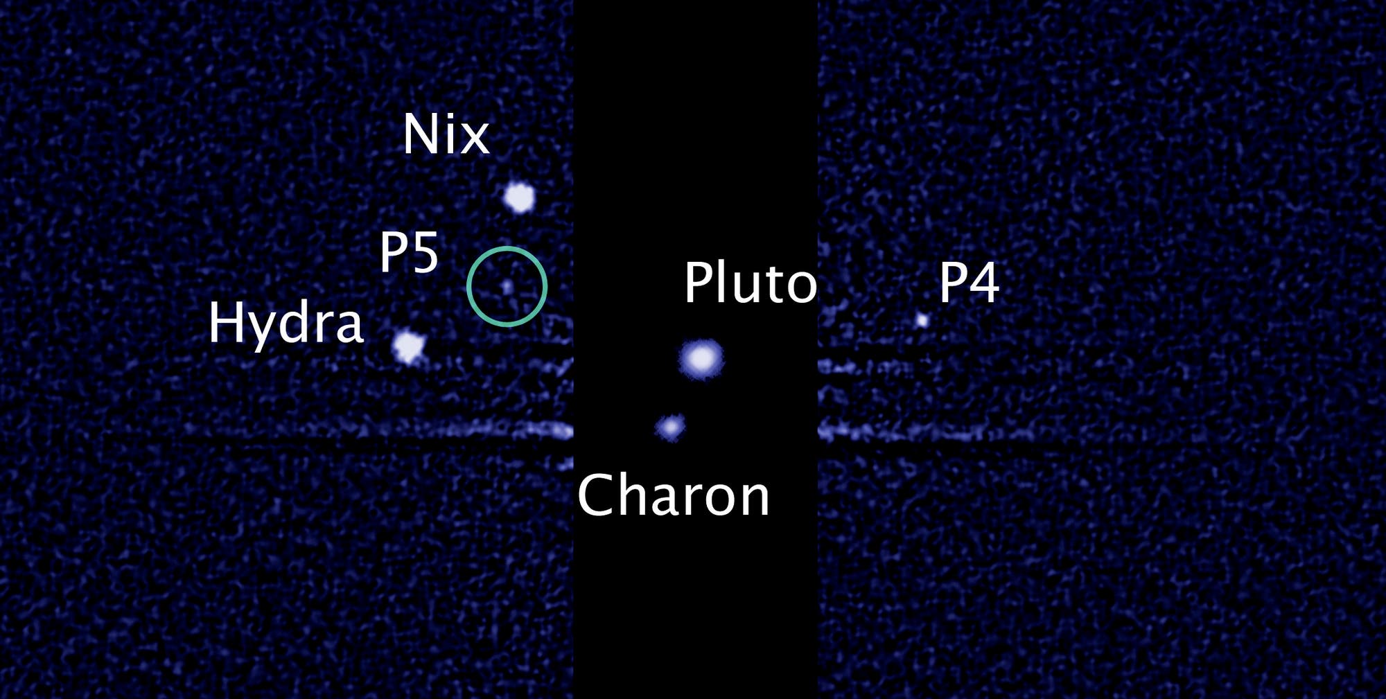 Die fünf Monde des Zwergplaneten Pluto