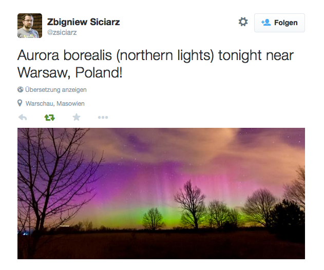 Polarlicht Polen