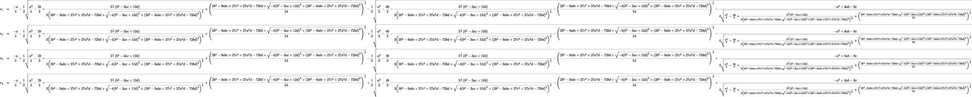 Lösungsformel für Gleichungen vierten Grades