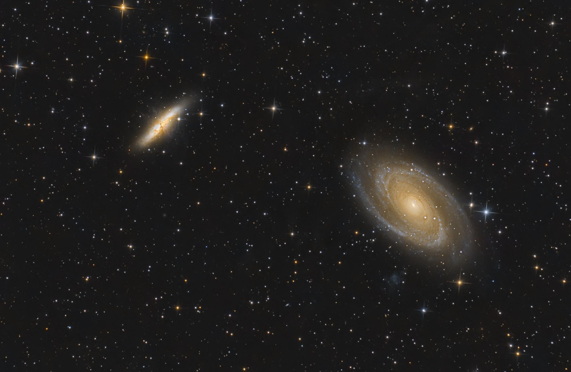 Das Galaxienpaar Messier 81/Messier 82 im Sternbild Großer Bär
