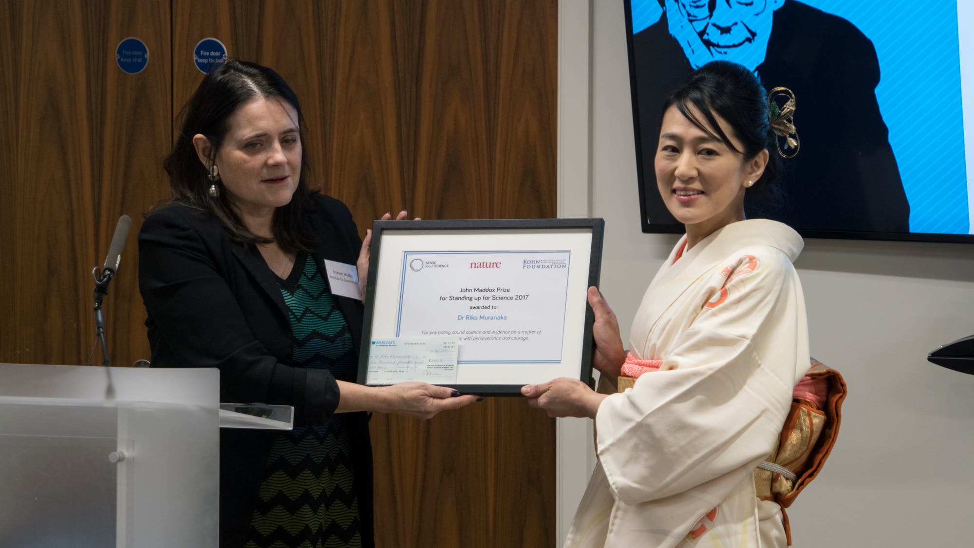 Riko Muranaka bekam 2017 den John-Maddox-Price verliehen