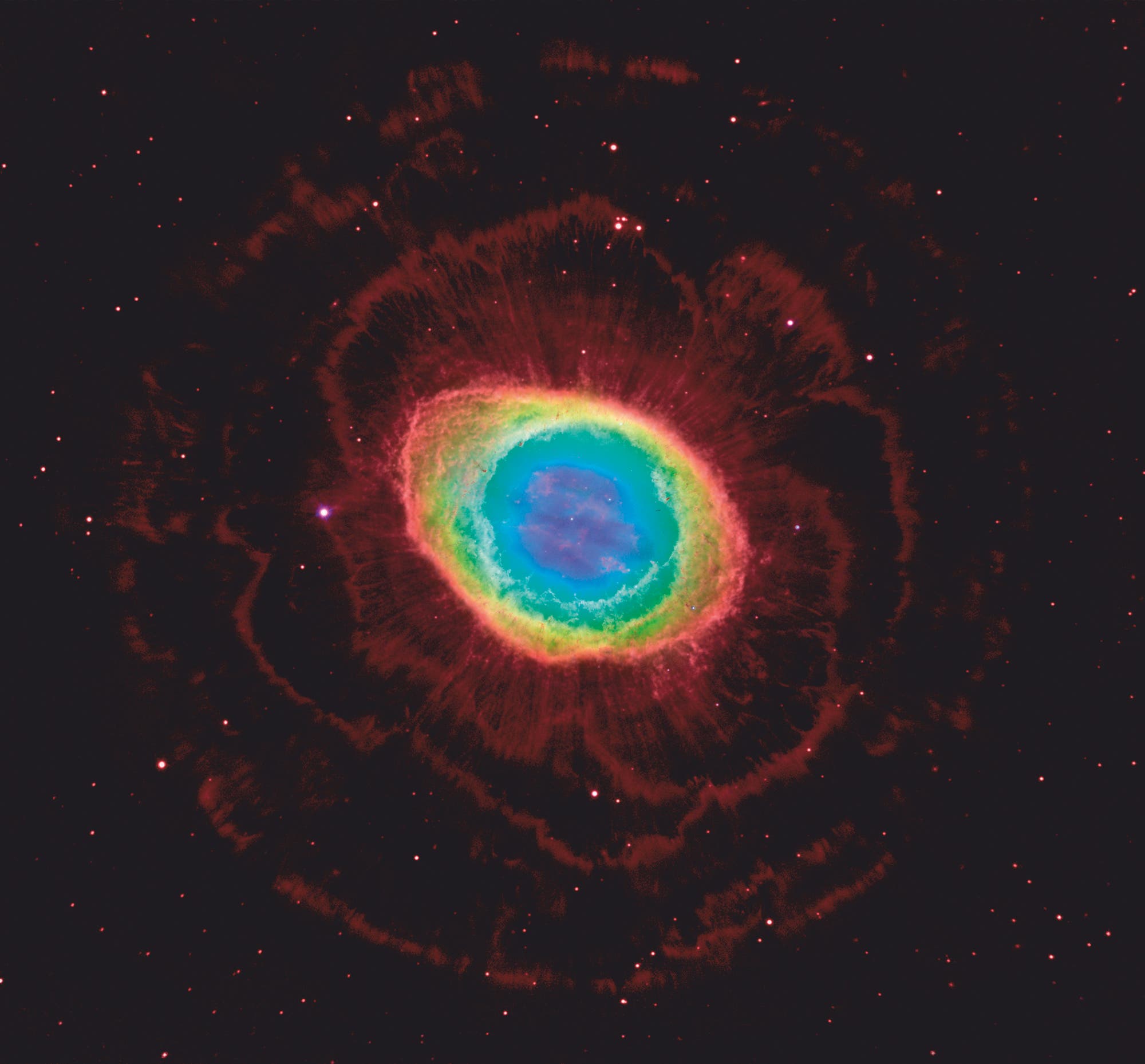 Der Ringnebel in der Leier, Aufnahme des Weltraumteleskops Hubble