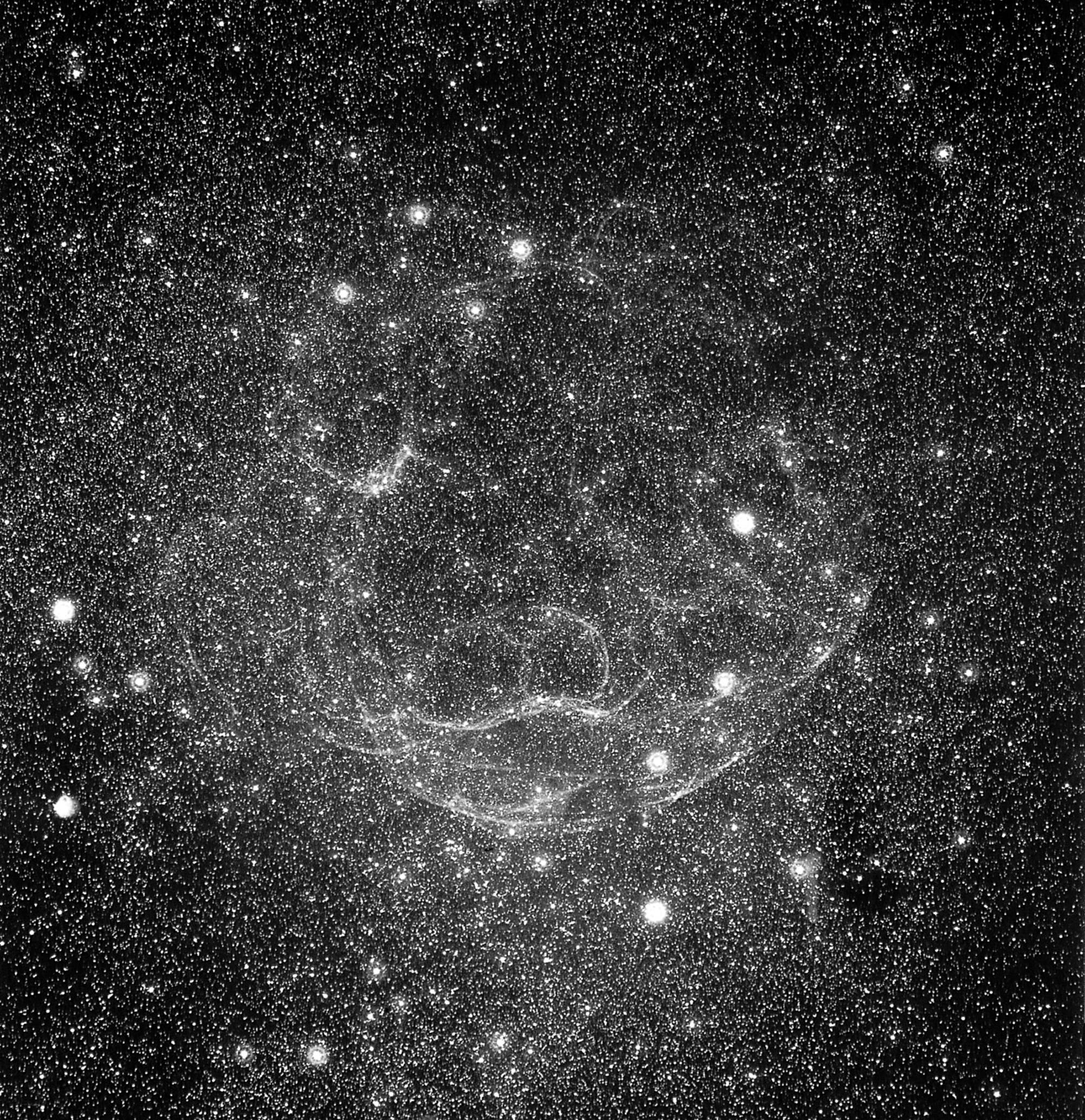Abbildung 3: Der Supernova-Überrest Shajn 147 im Sternbild Stier