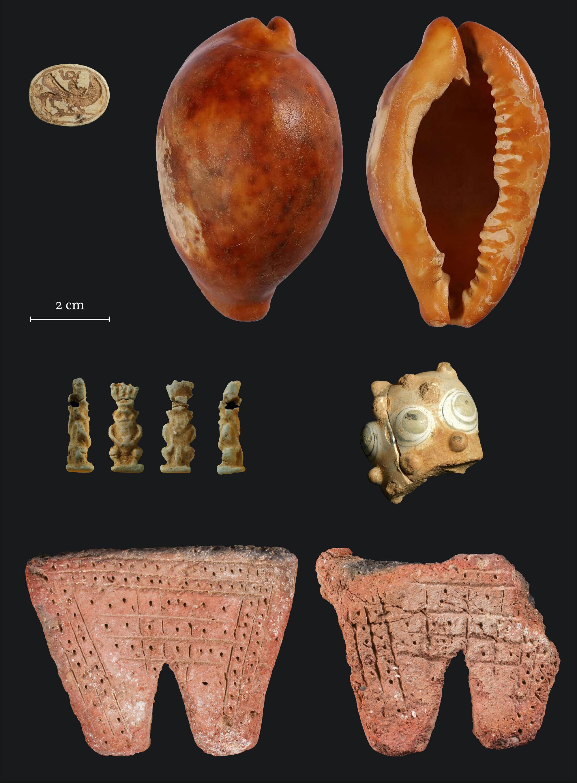 Funde aus den Gräbern bei Tlalim in der Negev.