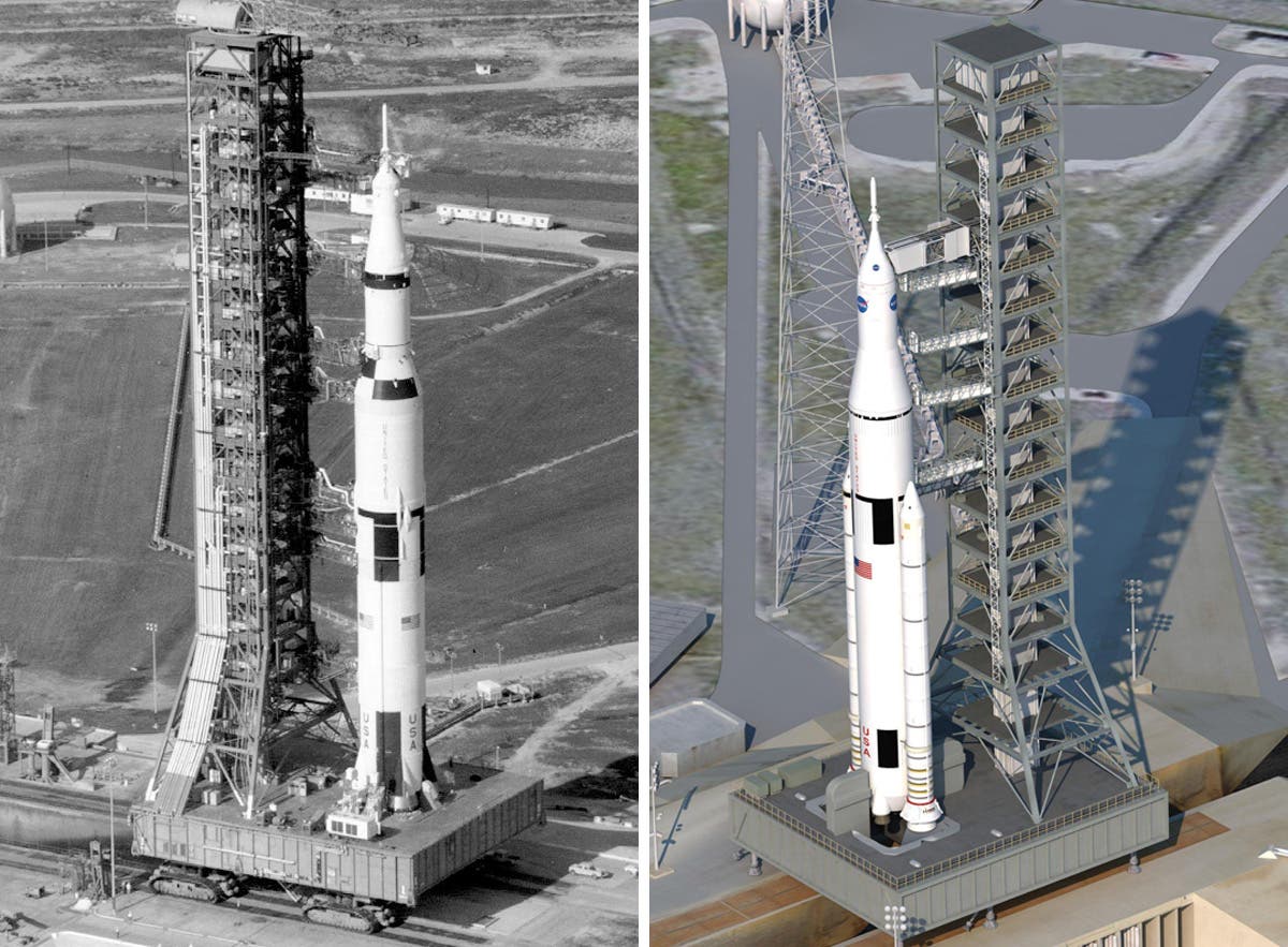 Saturn V und SLS