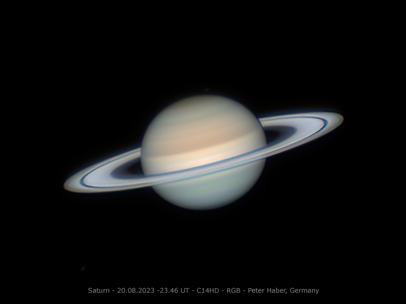 Der Planet Saturn mit seinem Ringsystem