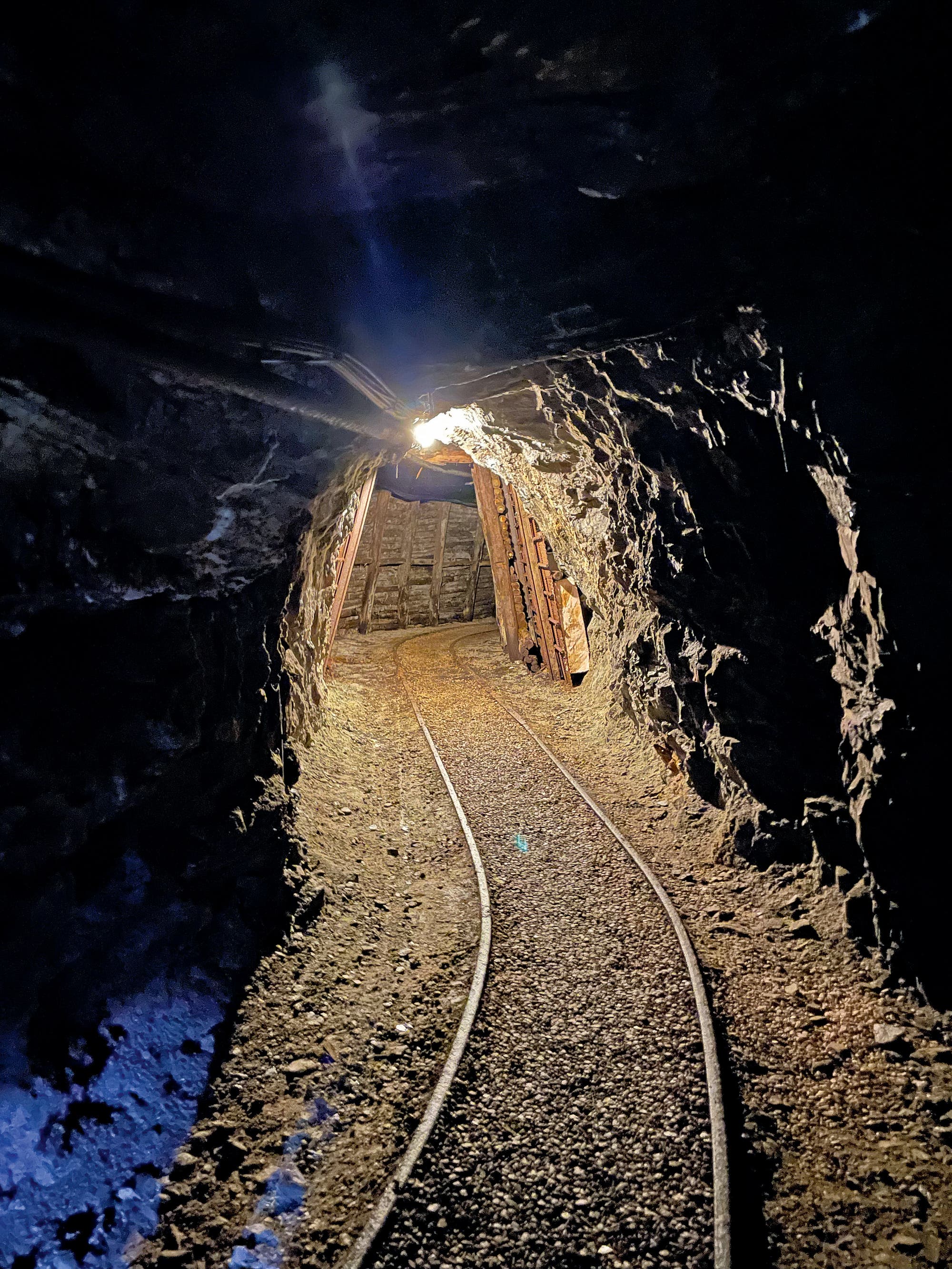 Aufnahme des Stollens in der Mine