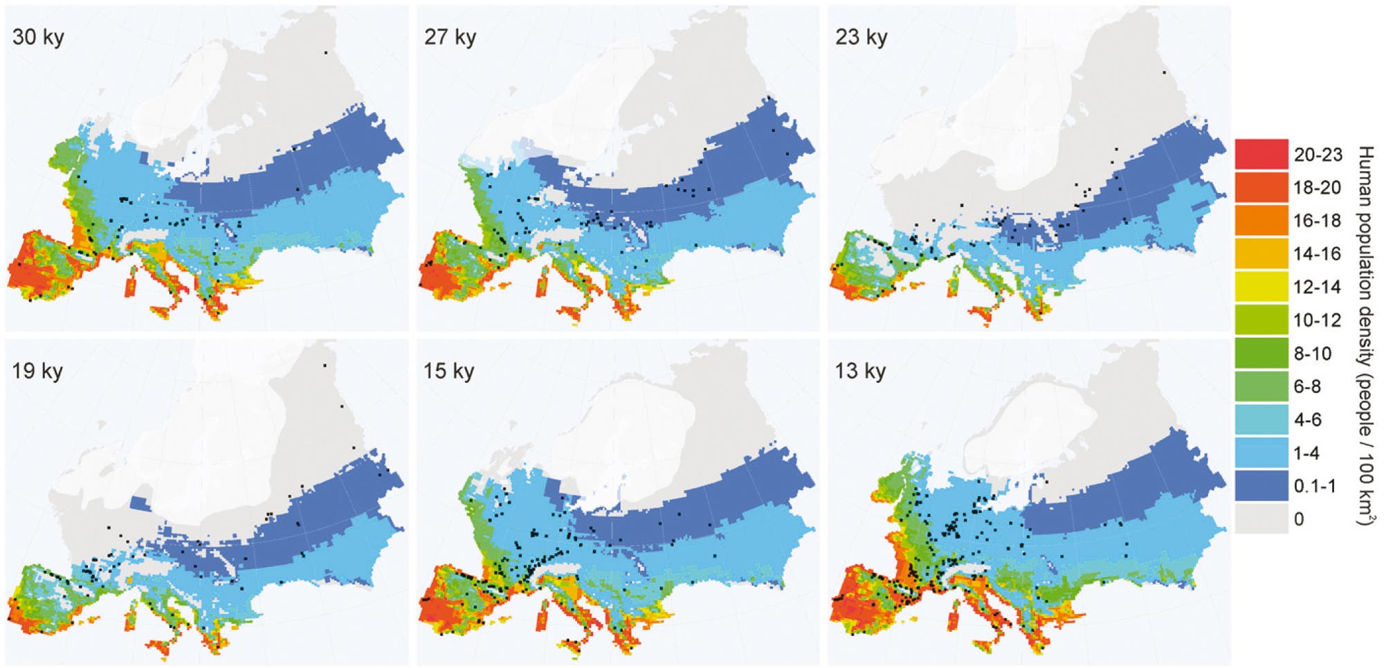 Bevölkerungsentwicklung in der Eiszeit