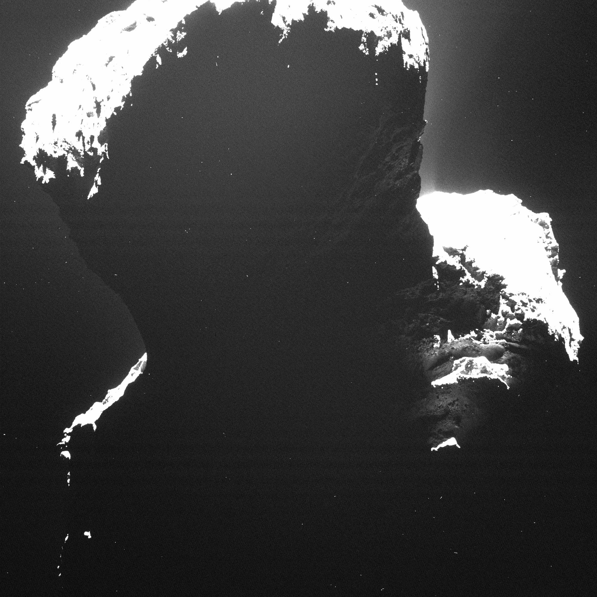 Die dunkle Seite des Kometen 67P II