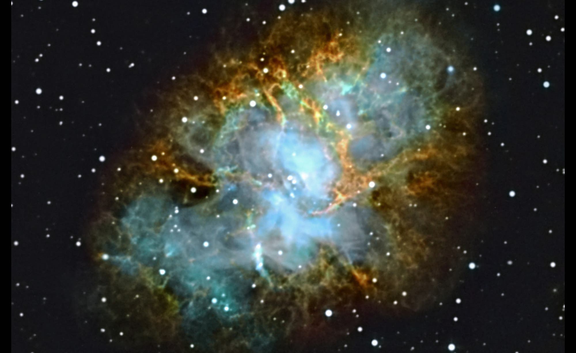Der Krebsnebel in einer Aufnahme mit dem Treburer Teleskop