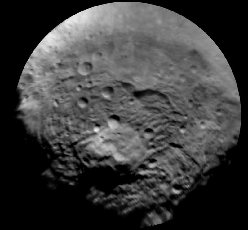 Reprojiziertes Bild von Vesta