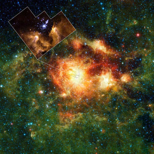 Die Sternentstehungsregion NGC&nbsp;3603 im Sternbild Carina