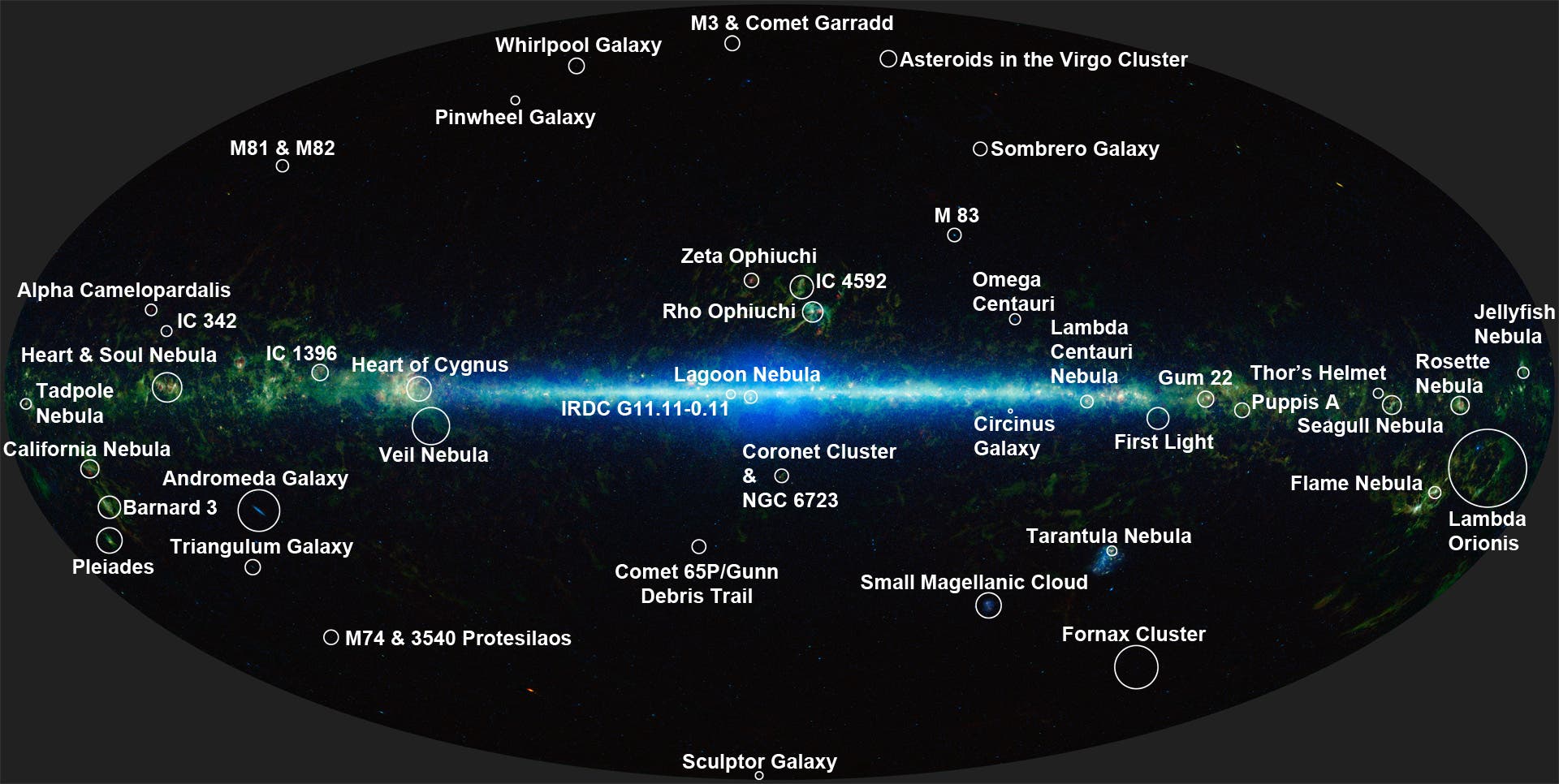 Infrarotkarte des Universums von WISE