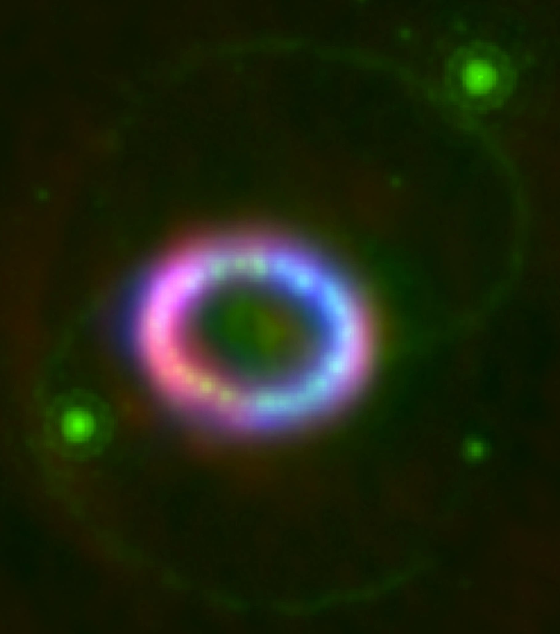 Multispektralbild des Rings um Supernova 1987A