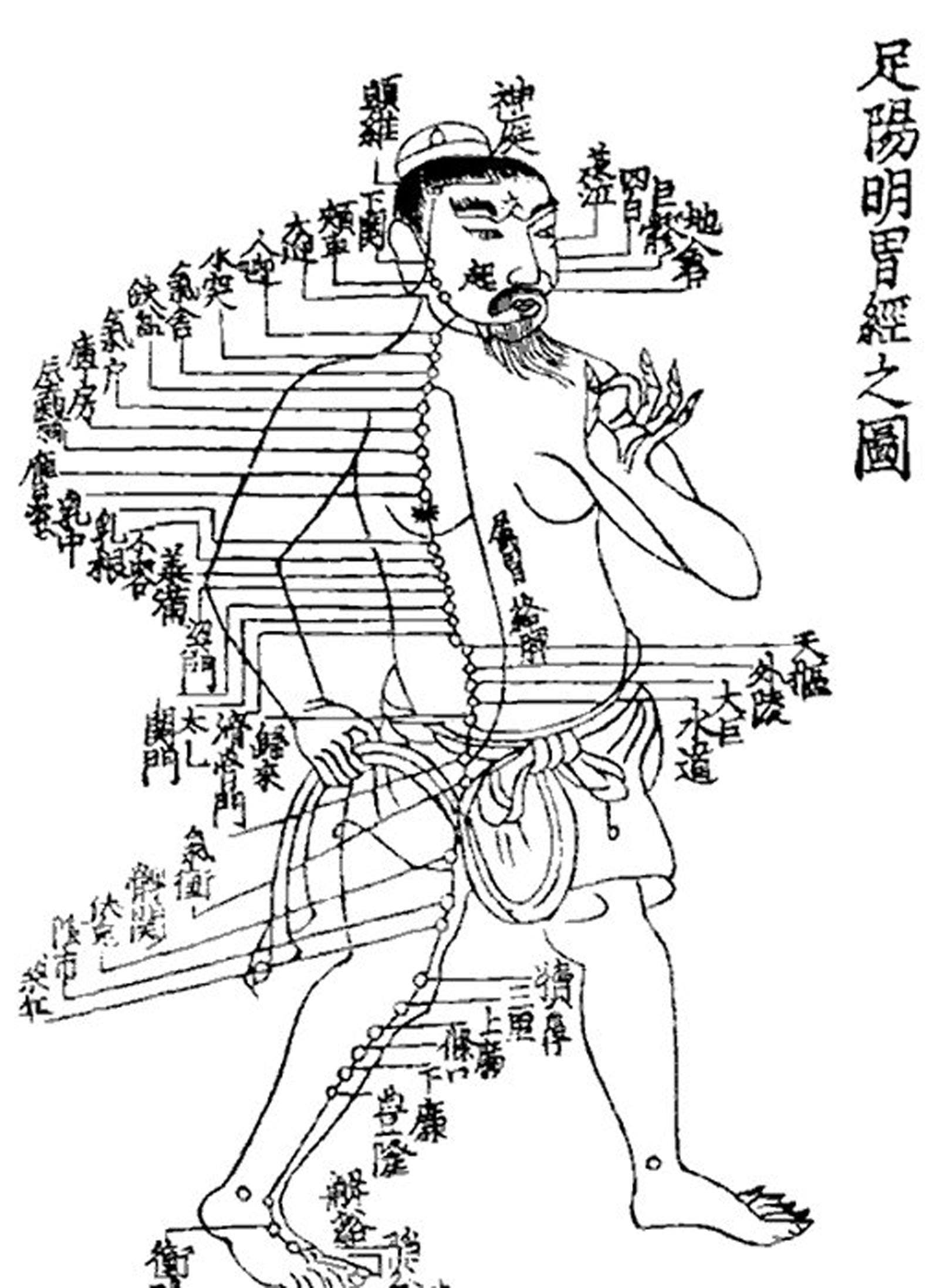 Chinesische Akupunkturkarte