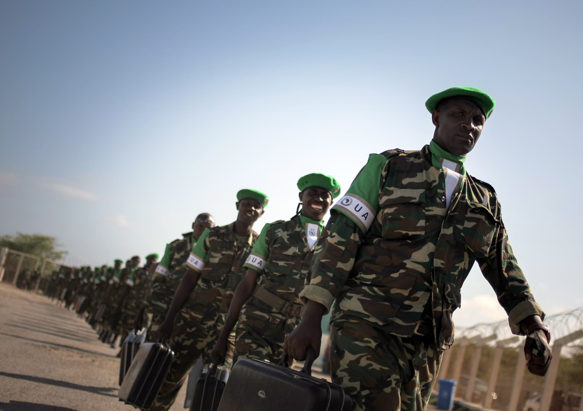 Burundische Truppen bei der Ablösung