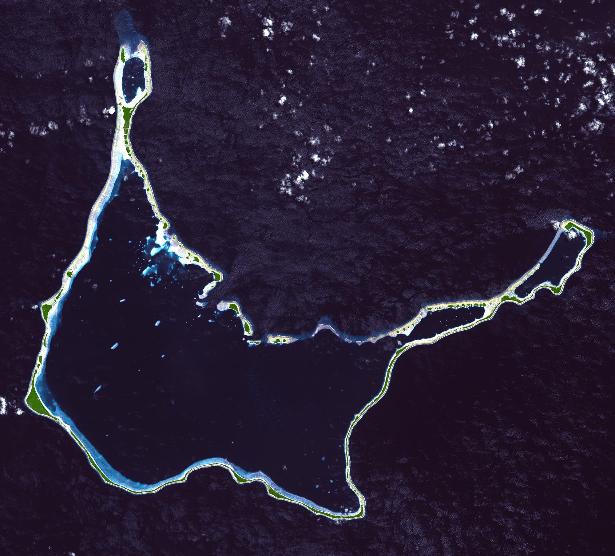 Satellitenbild des Arno-Atolls in den Marshallinseln