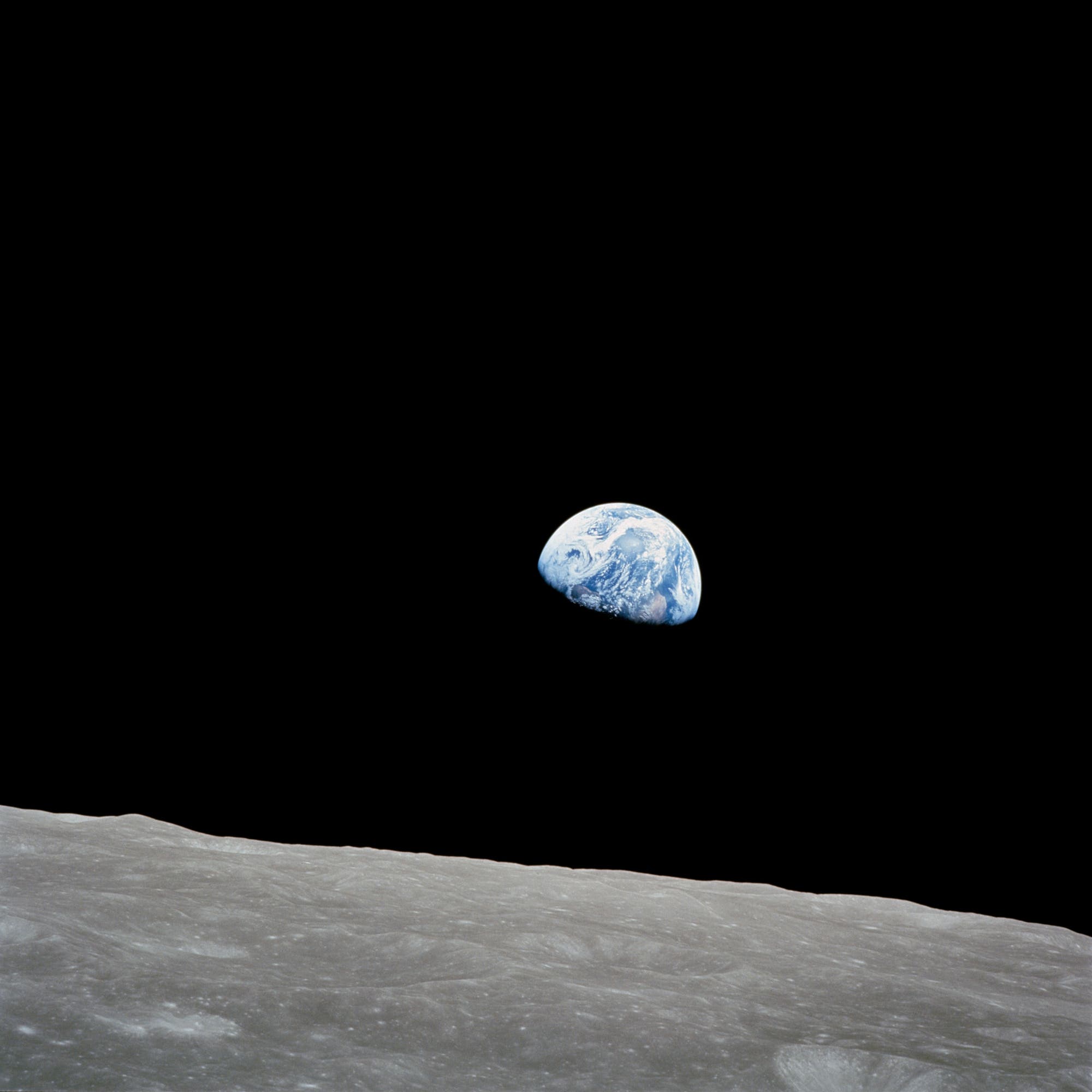 Erdaufgang, aufgenommen von Apollo 8