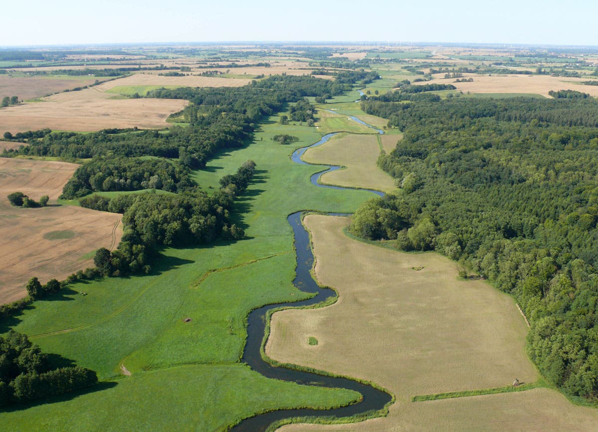 Breite Flussniederung