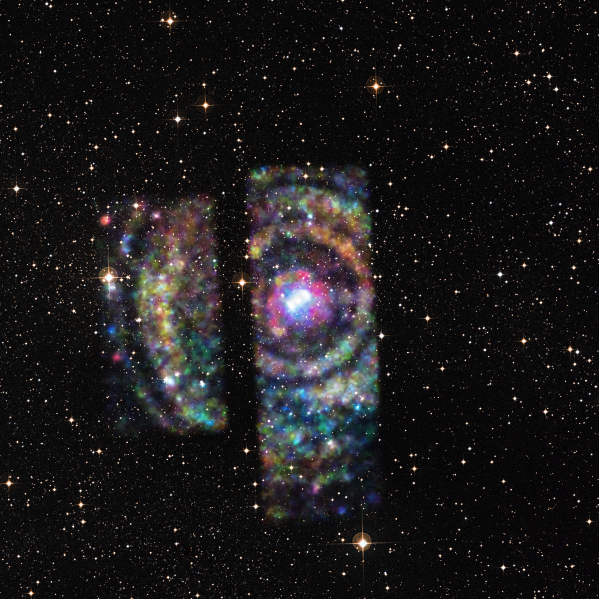 Rötgenlichtechos um Circinus X-1 (Chandra-Aufnahme)