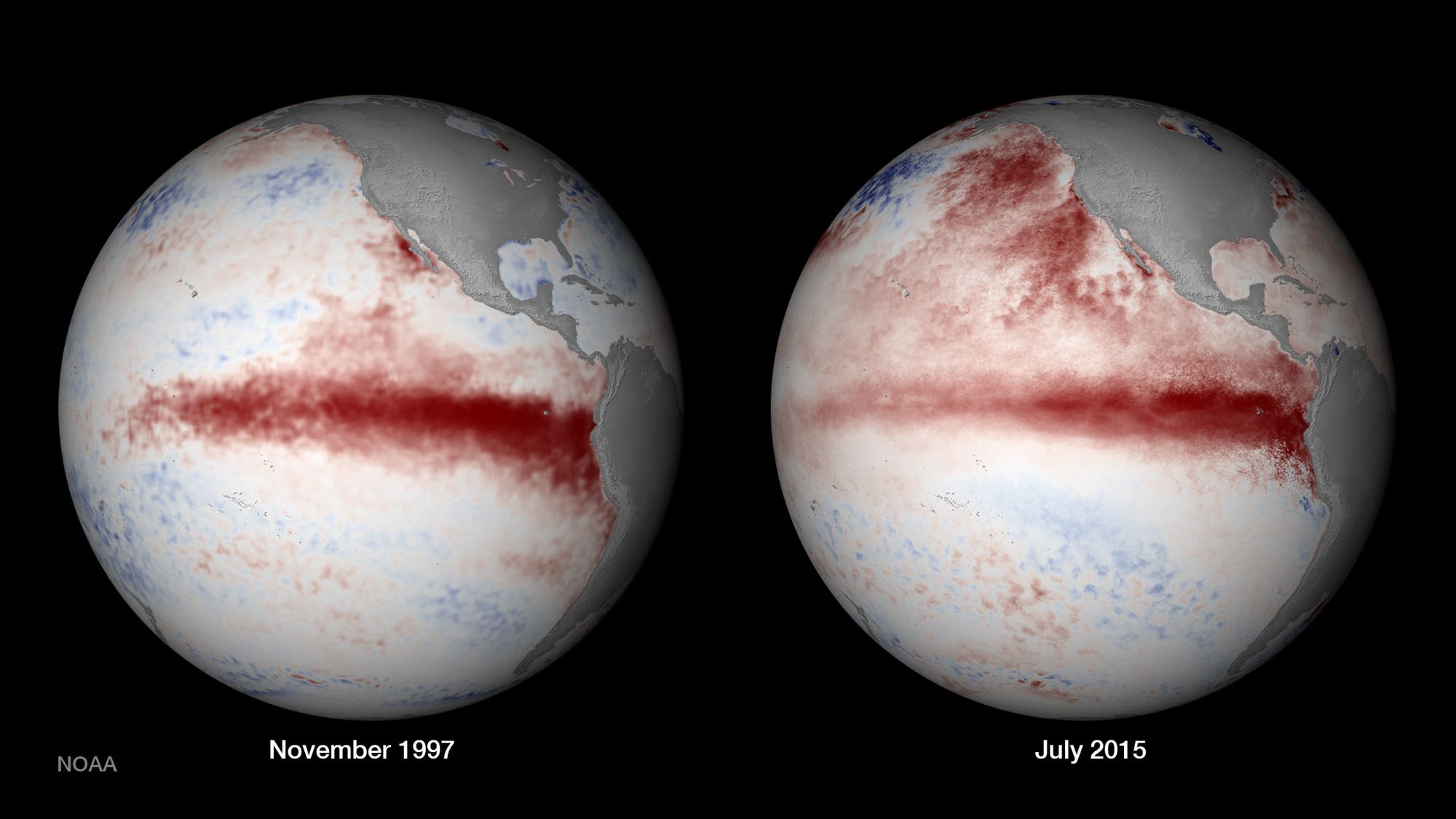 El Niño 2015 und 1997/98 im Vergleich