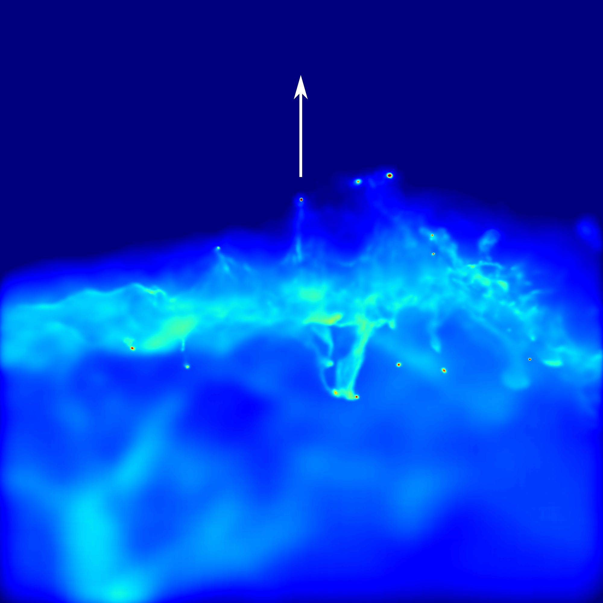 Computer-Simulation des Cosmic Web Stripping