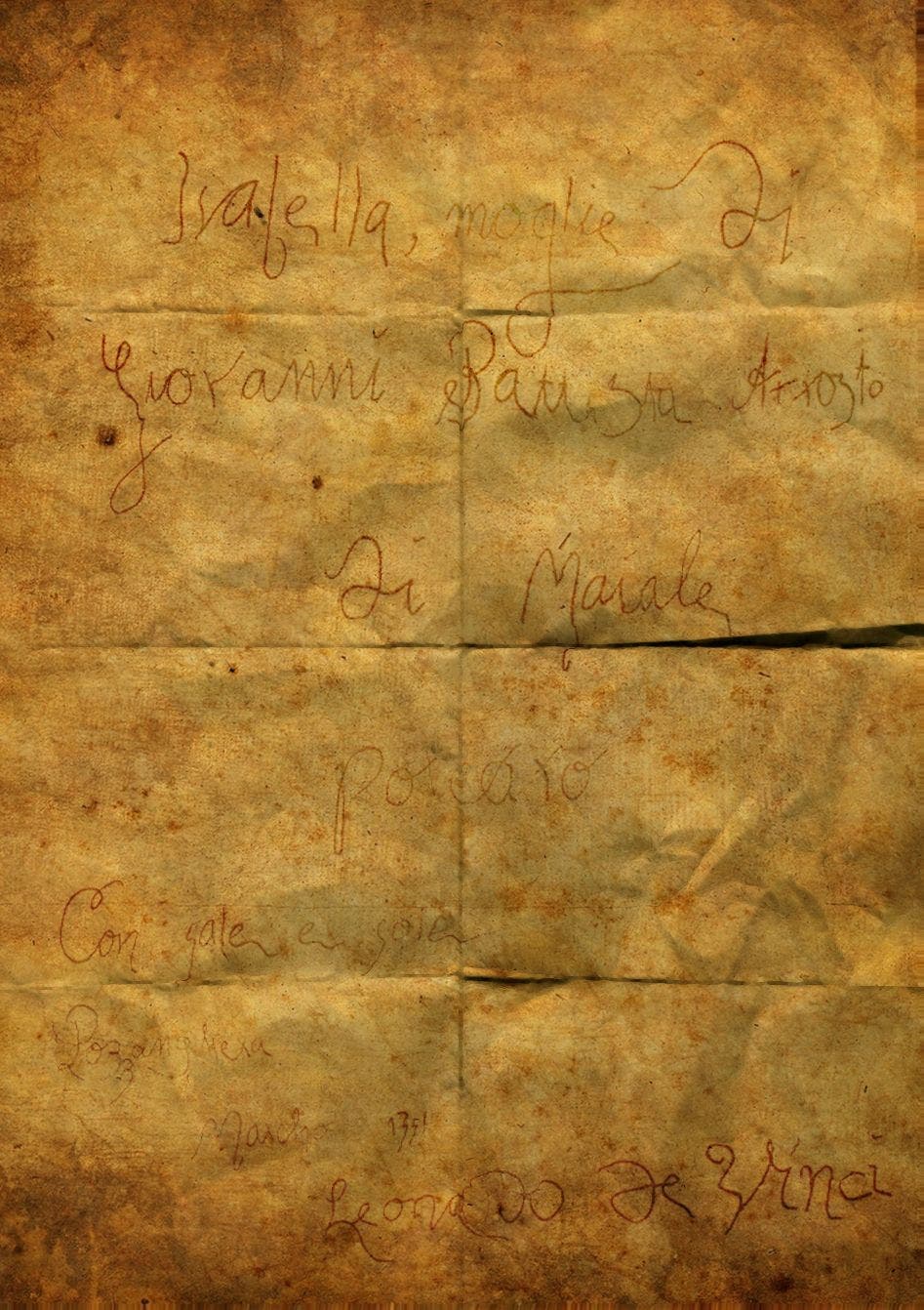 Die Signatur Leonardo da Vincis