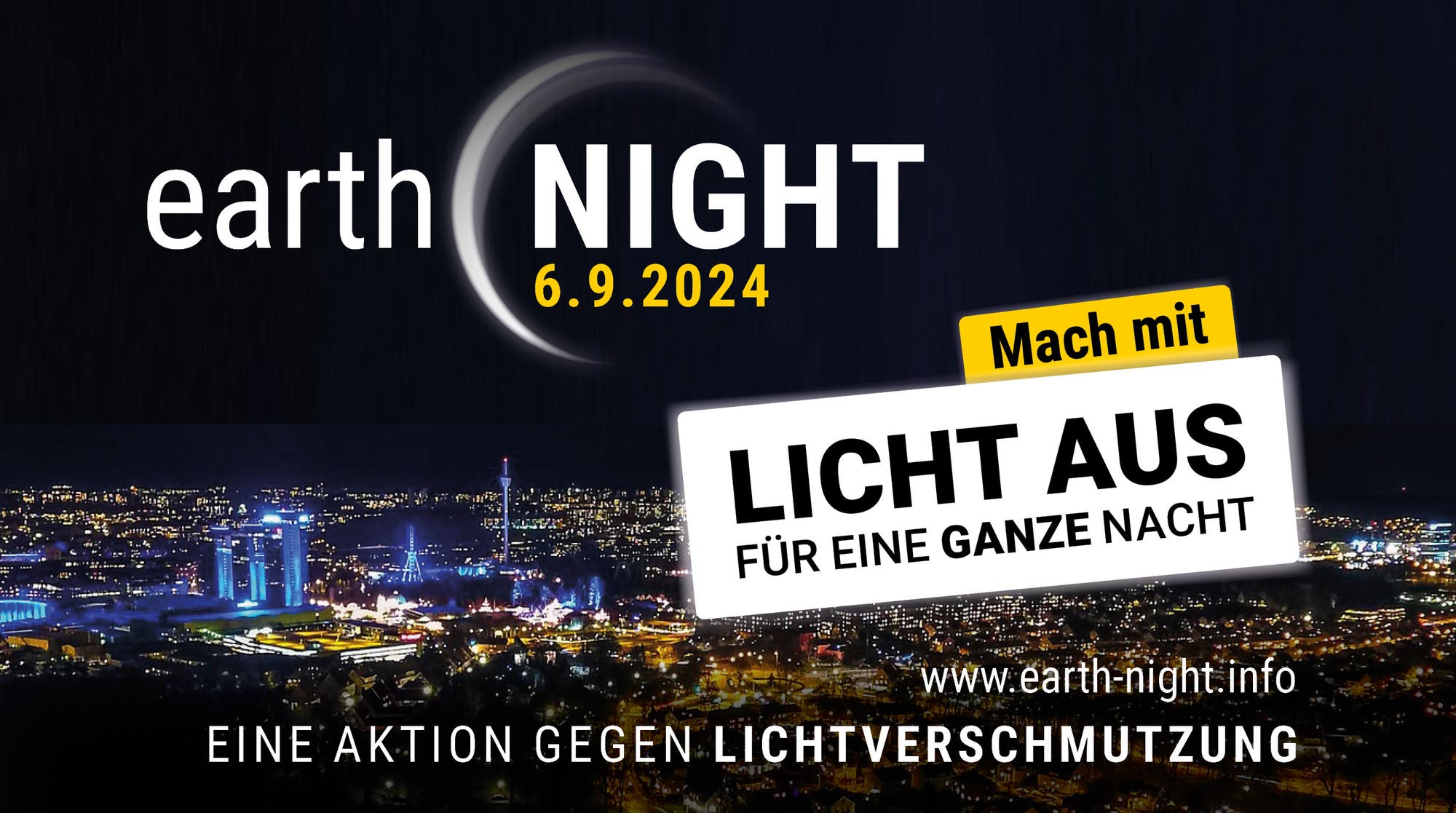 Banner der Initiative Earth Night 2024