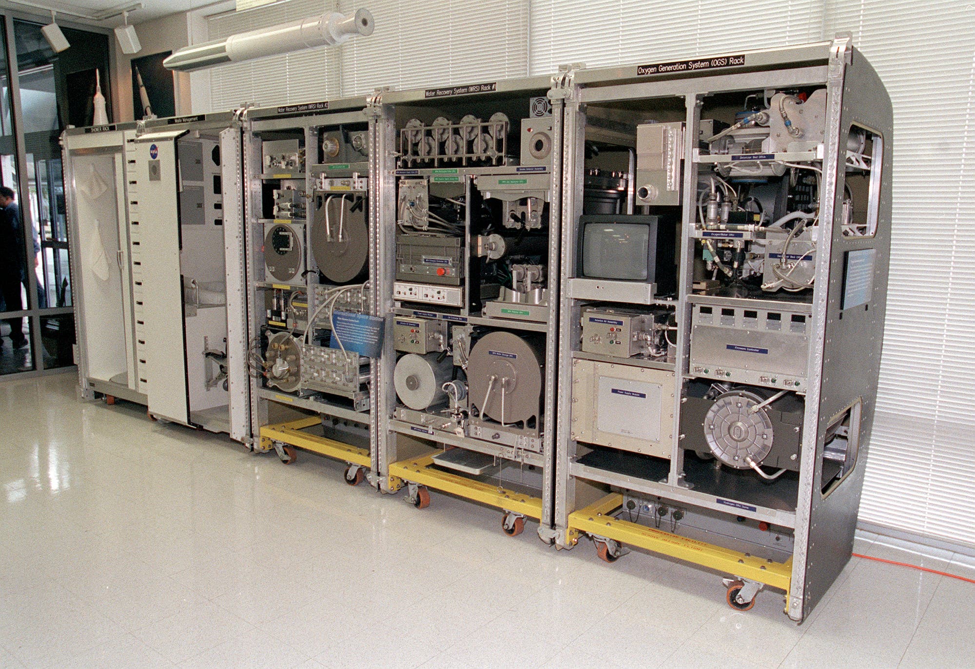 The Environmental Control and Life Support System (ECLSS) installed on the International Space Station