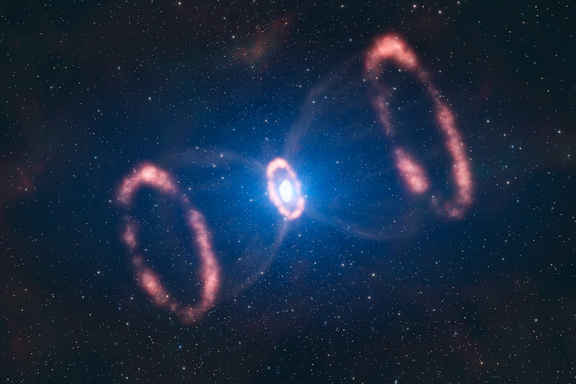 Künstlerische Darstellung des Überrestes der Supernova 1987A