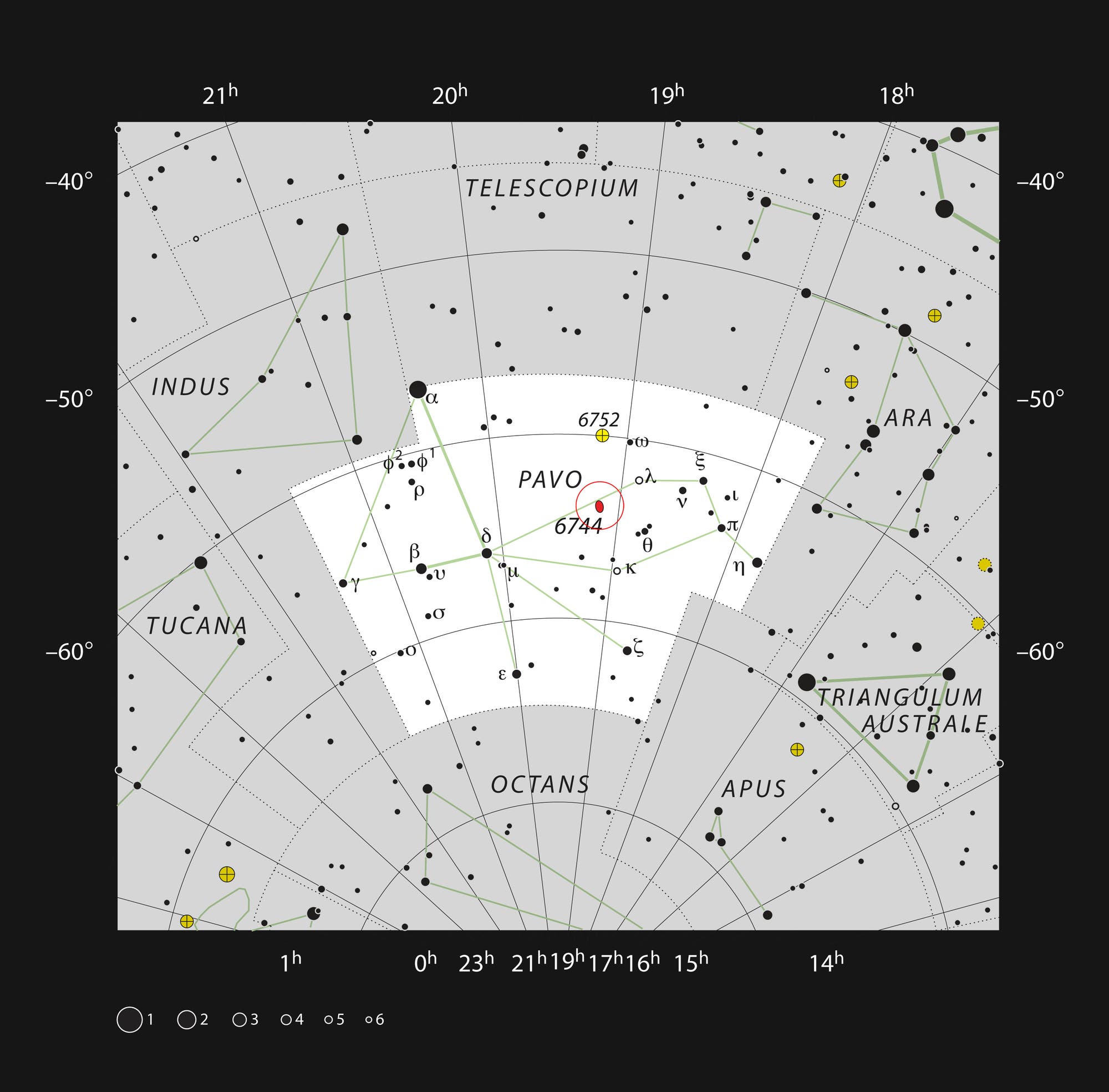 Aufsuchkarte von NGC 6744