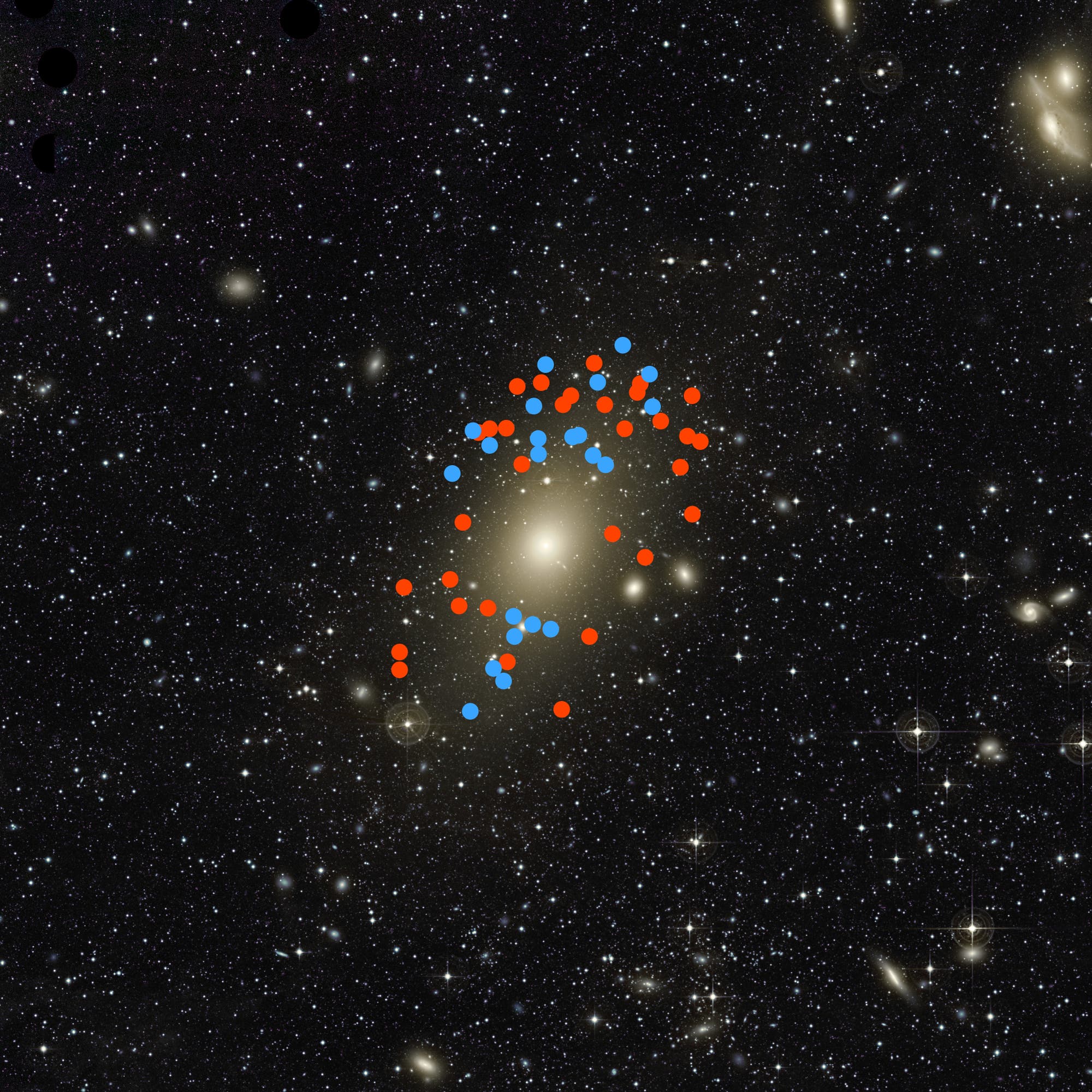 Planetarische Nebel in den Randbereichen von Messier 87