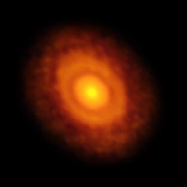 ALMA-Aufnahme der Staubscheibe um den Stern V883 Orionis