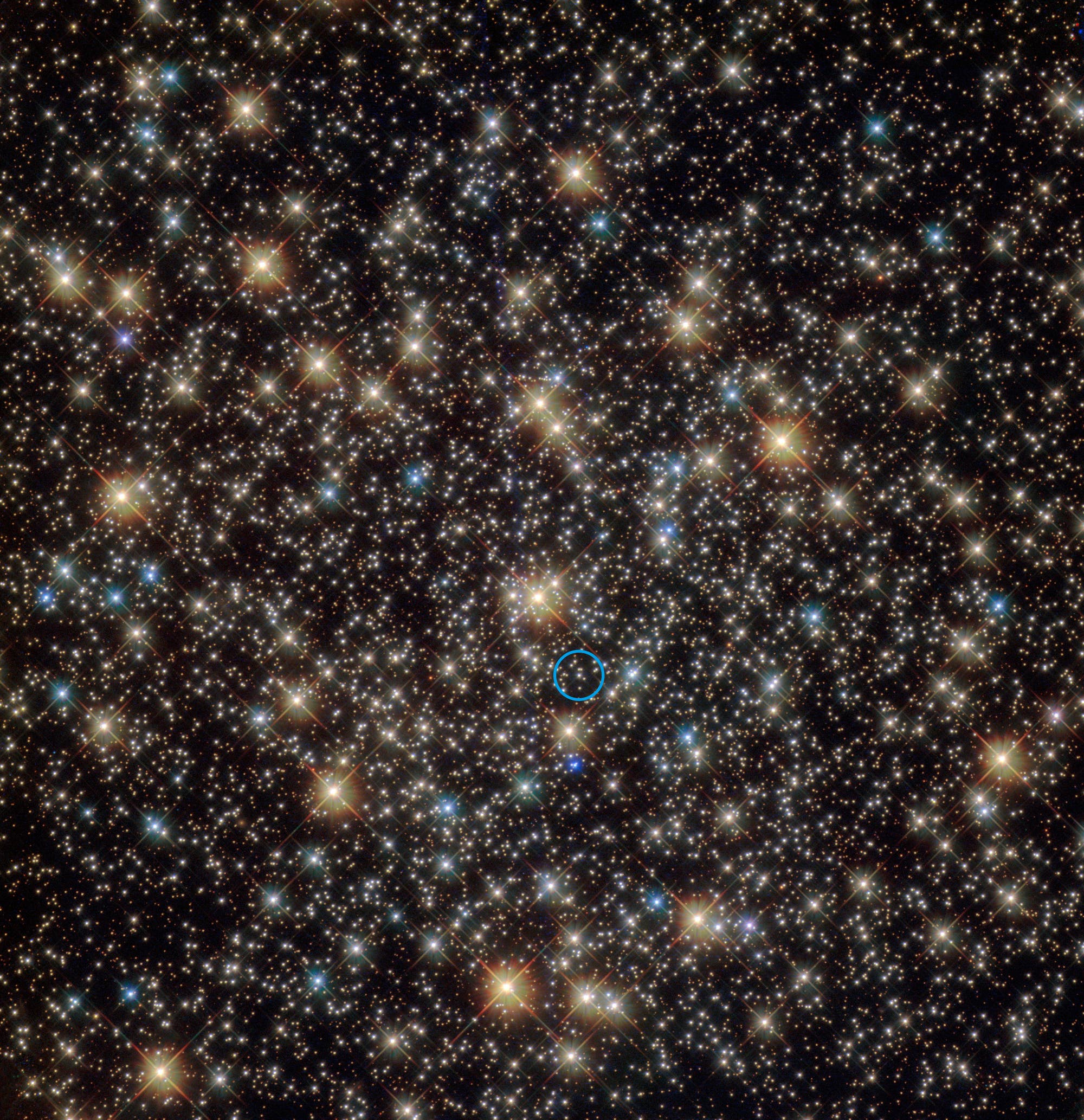 Das Schwarze Loch im Zentrum des Kugelsternhaufens NGC 3201 im Sternbild Segel